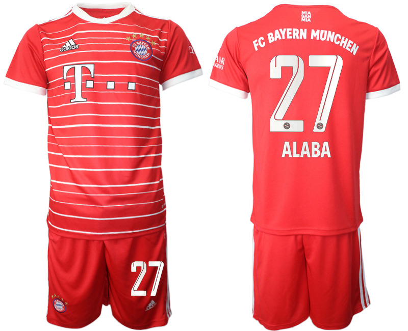 Cheap Men 2022-2023 Club Bayern Munich home Red 27 Adidas Soccer Jersey